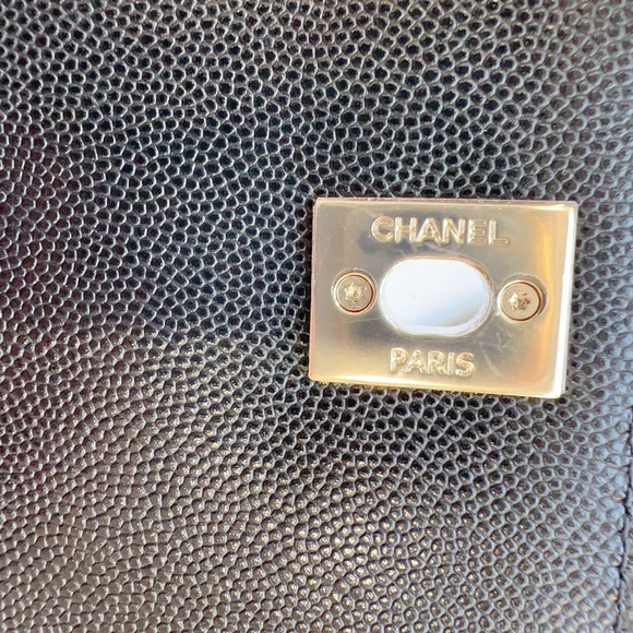 Chanel Mini Flap Bag With Top Handle Caviar & Gold-Tone Metal Black - Picture 10 of 12